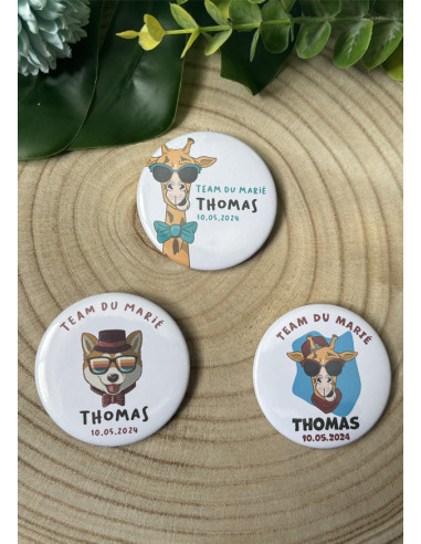 Badges personnalisables - EVG - Mariage - Animaux