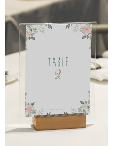 Numéro de table - Mariage Champêtre et fleurs